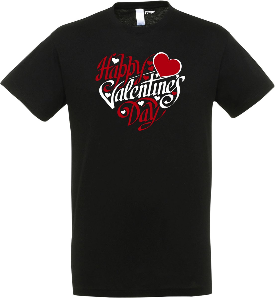 T-shirt Happy Valentines Day | valentijn cadeautje voor hem haar | valentijn | valentijnsdag cadeau | Zwart | maat 5XL